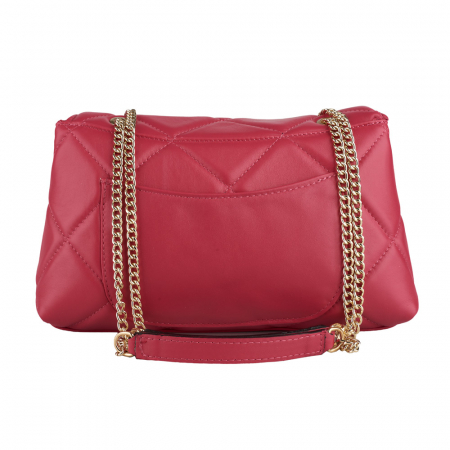Geantă Amya, piele naturala fucsia, bareta metalica, 8163 [2]