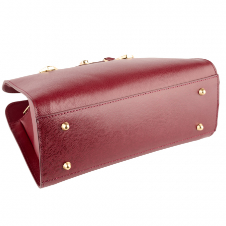 Geantă Analisa, bordo din piele naturală 8117 [3]