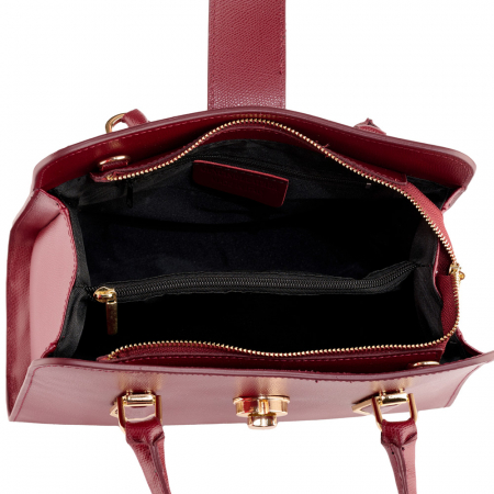 Geantă Analisa, bordo din piele naturală 8117 [4]