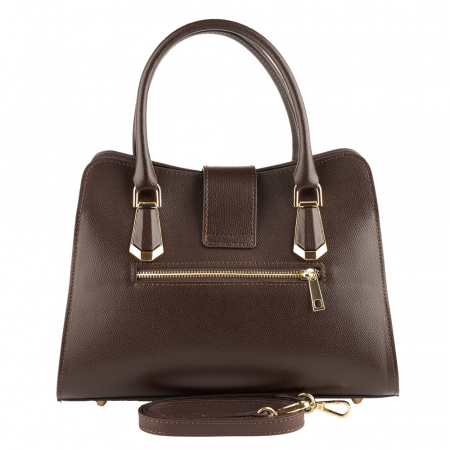 Geantă Analisa, maro ciocolata din piele naturală 8117 [2]