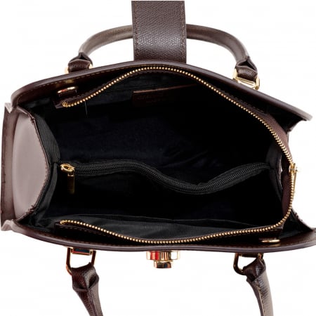 Geantă Analisa, maro ciocolata din piele naturală 8117 [4]