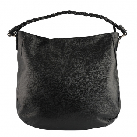 Geanta Anastasia din piele naturala neagra cu accesorii argintii,8230 [1]