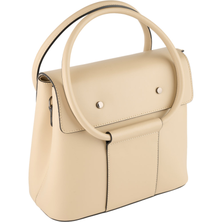 Genți Bej - Geantă Angel, piele 100% naturala, crem , 8056