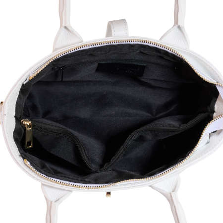 Geanta Ava din piele 100% naturala ,8247 alb [4]