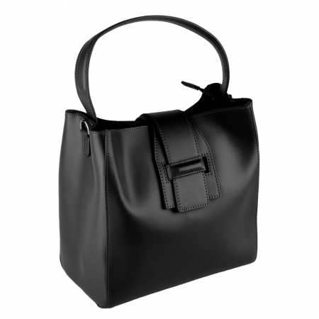 Genți Piele Autentică - Geantă Bailley, piele naturala, neagra, 8057