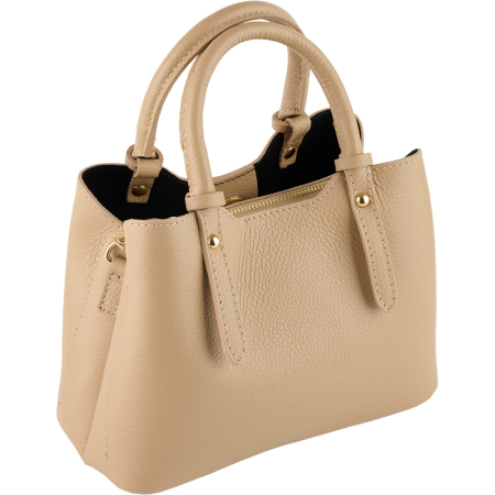 Geanta Blanche,din piele 100%naturala Italia,8246,taupe deschis