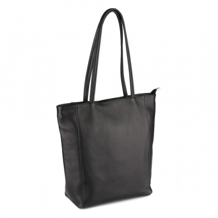 Genți Moderne - Geantă Shopper Ruthie, din piele naturală neagră 8185
