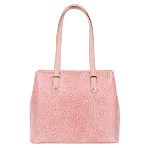Geanta roz medie cu elemente florale 8036 [2]