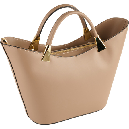 Geantă dama Selena, piele 100% naturala, taupe deschis , 8236