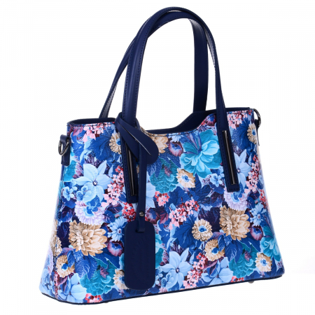 Genți Casual - Geanta multicolora, cu elemente florale 8045