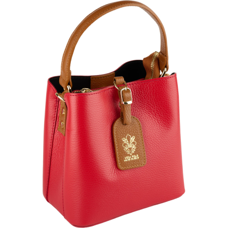 Genți Casual - Geanta Elara din piele 100% naturala ,rosu,8249