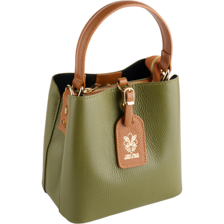 Genți Casual - Geanta Elara din piele 100% naturala ,verde militar,8249