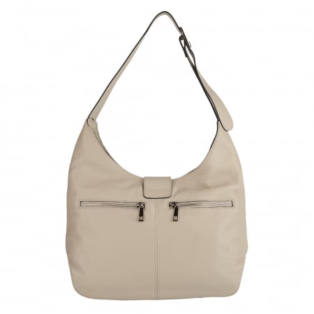 Geantă Emerald, de mana ,de umar sau crossbody piele naturala gris deschis [2]
