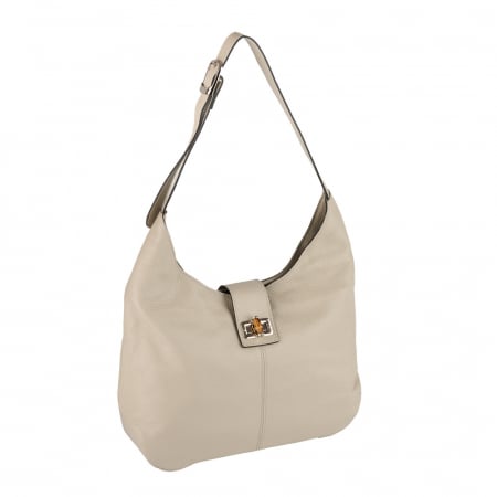 Geantă Emerald, de mana ,de umar sau crossbody piele naturala gris deschis