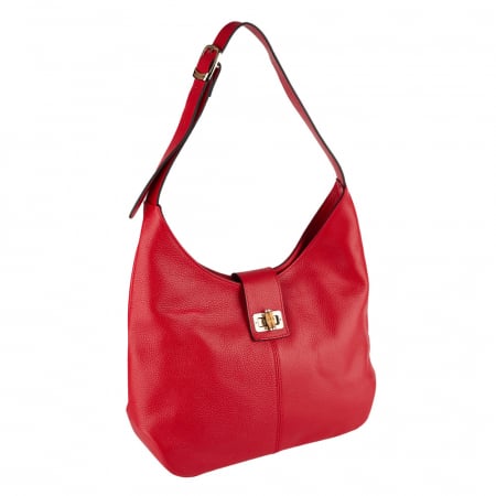Geantă Emerald, de mana ,de umar sau crossbody piele naturala rosie