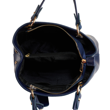 Geantă Eveline, din piele 100% naturală bleumarin 8013 [4]