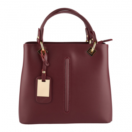Geantă din piele naturală bordo 8013 [1]