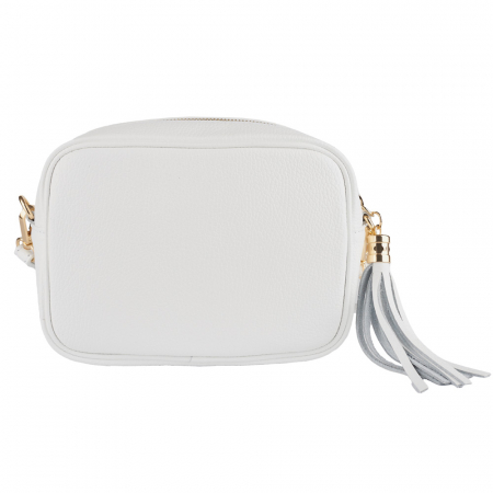 Geanta Gilda crossbody din piele naturala alba 8110 [2]