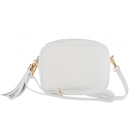Geanta Gilda crossbody din piele naturala alba 8110 [1]