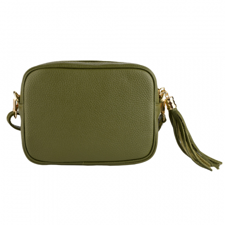 Geanta Gilda crossbody din piele naturala verde inchis 8110 [2]