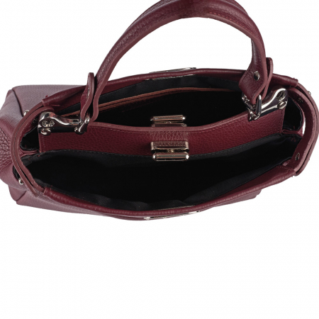 Geantă Gracie, din piele naturală bordo, 8073 [4]