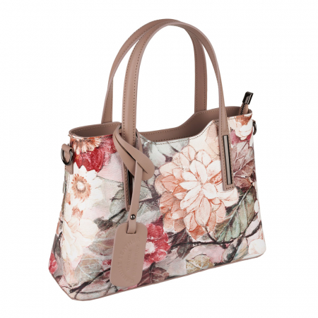 Genți Moderne - Geantă Yris, din piele naturală taupe 8196