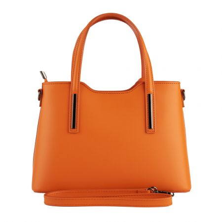 Geantă portocaliu din piele naturală 8021 [2]