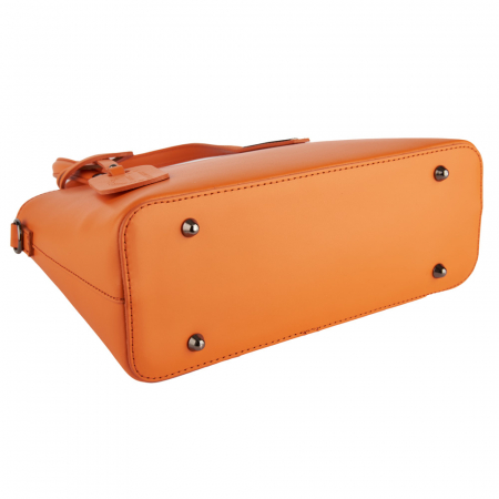 Geantă portocaliu din piele naturală 8021 [3]