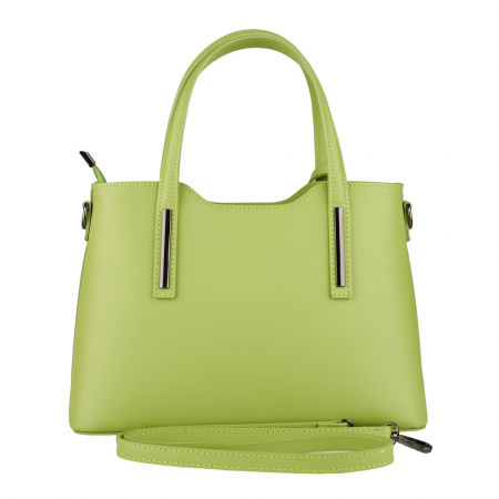 Geantă Graziela, verde pai din piele naturală 8021 [2]