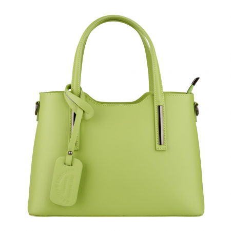 Geantă Graziela, verde pai din piele naturală 8021 [1]