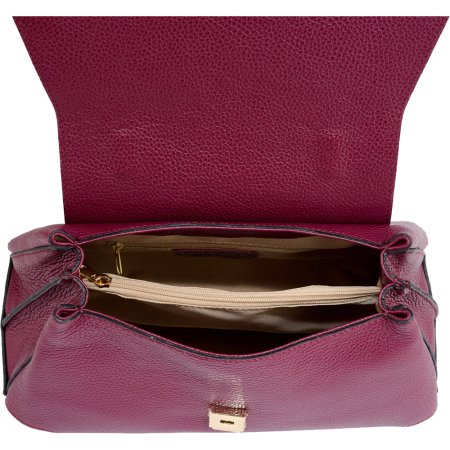 Geanta Imogen din piele 100% naturala,bordo,8243 [4]