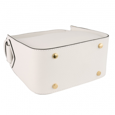Geantă Indira, de mana ,de umar sau crossbody piele naturala alb 8225 [3]