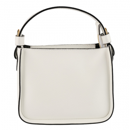 Geantă Indira, de mana ,de umar sau crossbody piele naturala alb 8225 [1]
