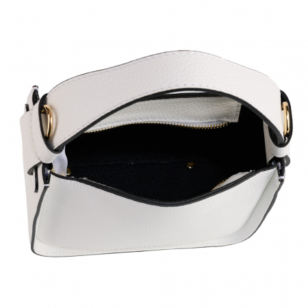 Geantă Indira, de mana ,de umar sau crossbody piele naturala alb 8225 [4]
