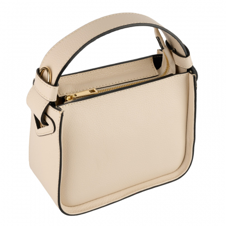 Genți Crem - Geantă Indira, de mana ,de umar sau crossbody piele naturala crem 8225