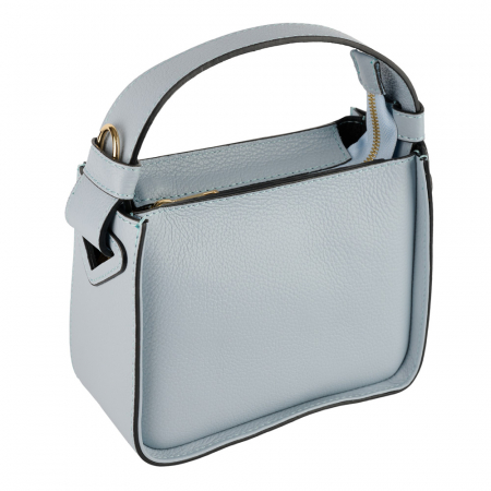 Genți Bleumarin - Geantă Indira, de mana ,de umar sau crossbody piele naturala bleo celeste