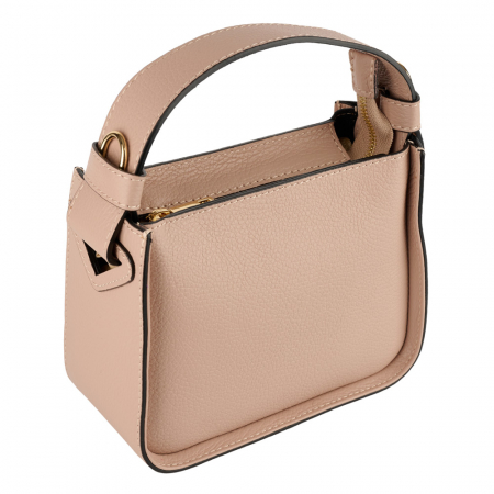 Geantă Indira, de mana ,de umar sau crossbody piele naturala roz cipria 8225