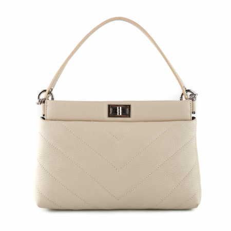 Geanta Inna, crem din piele naturala 8122 [1]