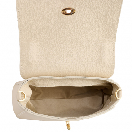 Geanta Irene,de mana sau tip crossbody din piele naturala crem 8212 [3]