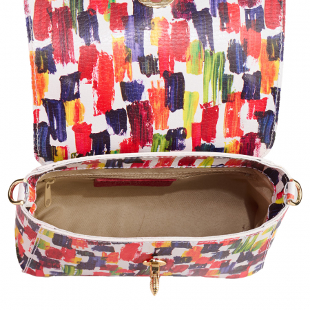 Geanta Irene,din piele naturala multicolor, imprimeu abstract 8212 [3]