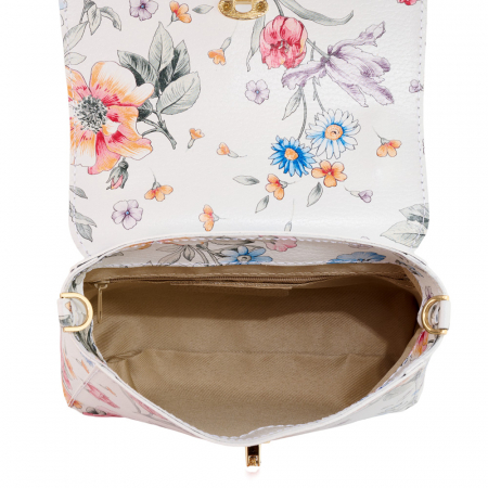 Geanta Irene,din piele naturala multicolor, imprimeu floral 8212 [3]