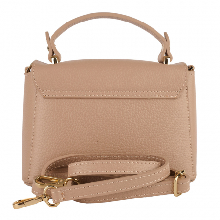 Geanta Irene,de mana sau tip crossbody din piele naturala nude 8212 [2]