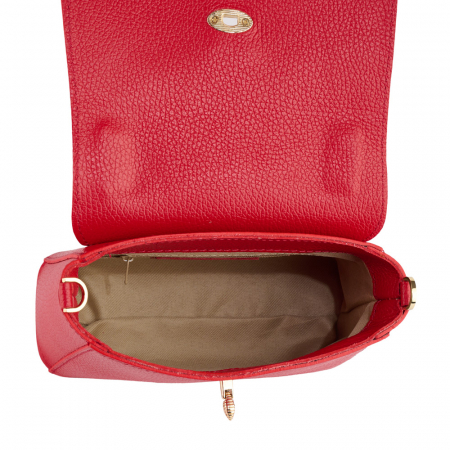 Geanta Irene,de mana sau tip crossbody din piele naturala rosie 8212 [3]
