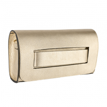 Geanta Isolde din piele naturala aurie 8216 [1]