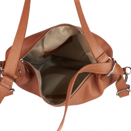 Geantă Jackie, tip rucsac coniac din piele naturală moale 8190 [3]