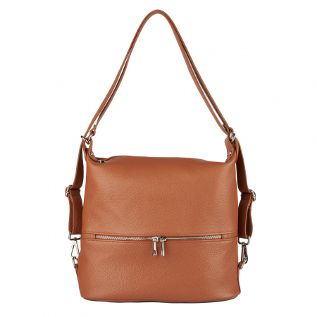 Geantă Jackie, tip rucsac coniac din piele naturală moale 8190 [1]