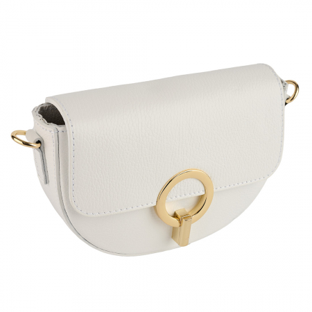 Genți Plic - Geanta June,de mana sau tip crossbody din piele naturala alba 8224