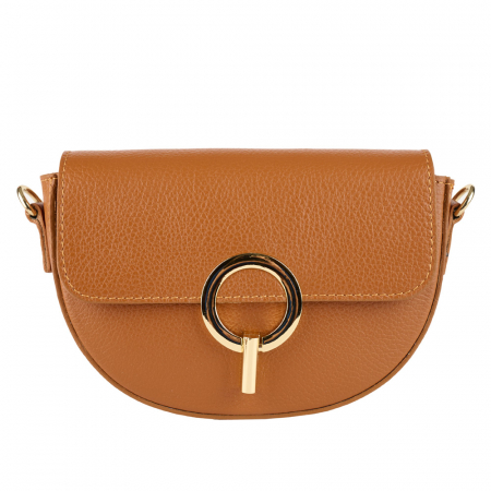 Geanta June,de mana sau tip crossbody din piele naturala coniac 8224 [1]