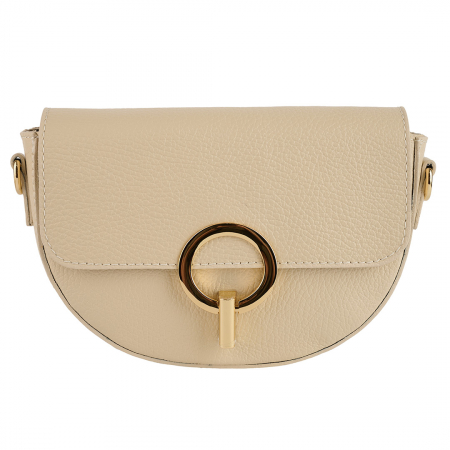 Geanta June,de mana sau tip crossbody din piele naturala crem 8224 [1]