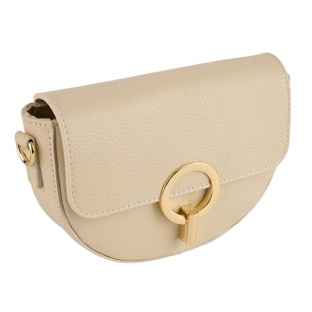 Genți Mici - Geanta June,de mana sau tip crossbody din piele naturala crem 8224